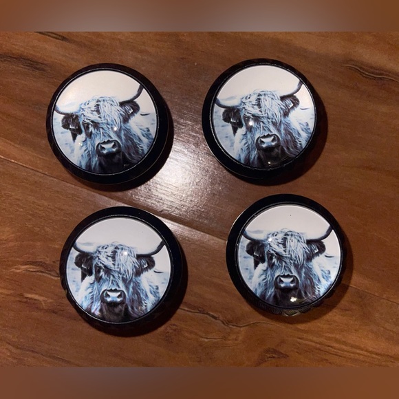 Anthropologie Other - 4 Pack 1.37in Decorative Cabinet Knobs,Glass ABS Round, Cabinet Dresser Drawer D
